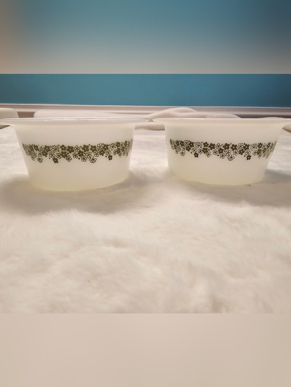 Vintage Pyrex Spring Blossom/Crazy Daisy Butter Bowls ( Set Of 2)